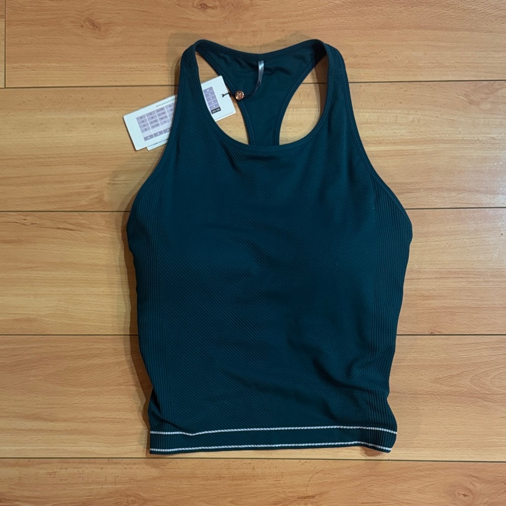 CALIA sea green high neck seamless brami